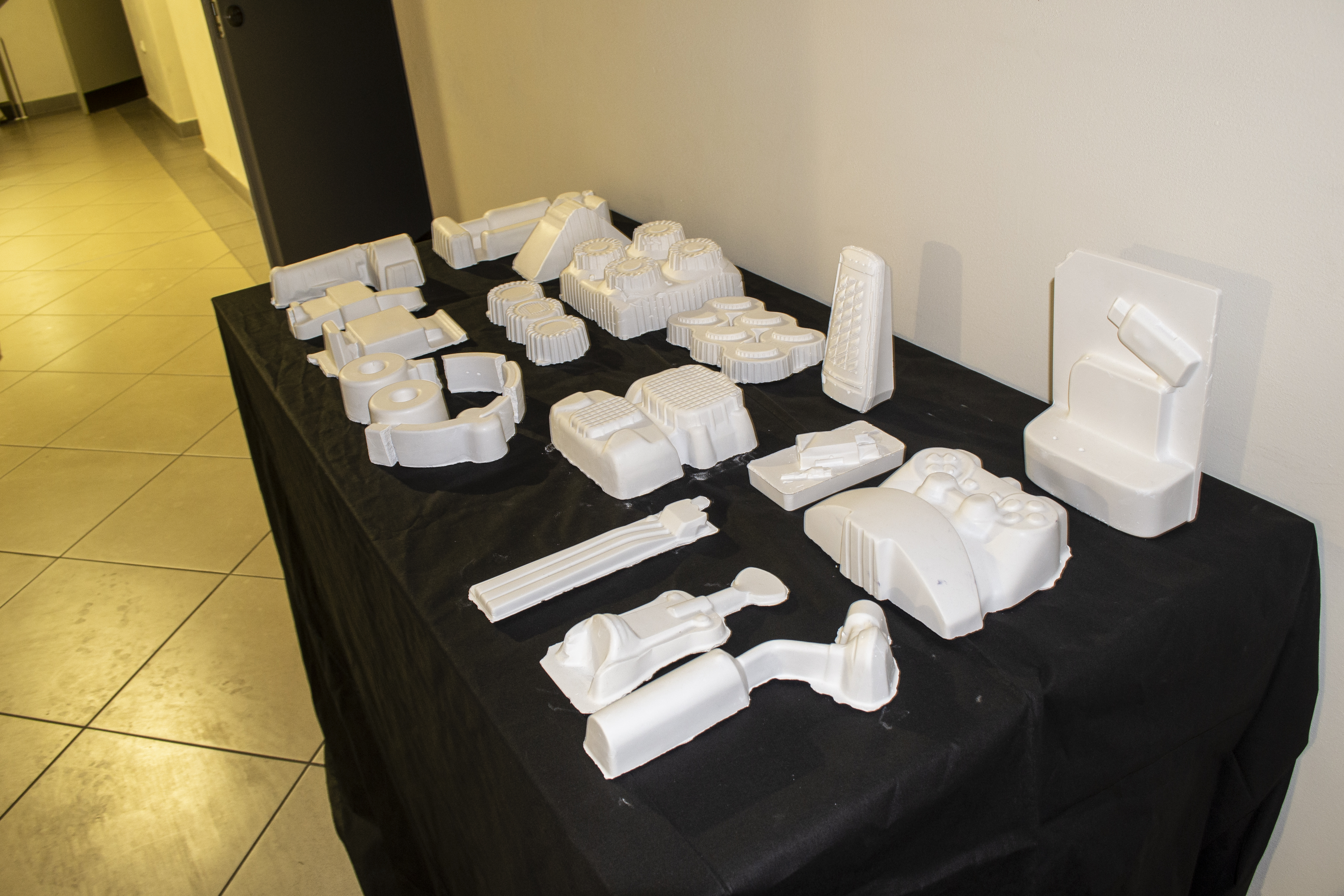 Plaster cast objects – installation view
